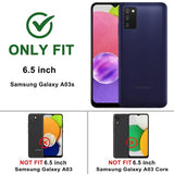 For Samsung Galaxy-A03S-Phone Case With 2Pcs Screen Protector, Build In 360° Rotating Ring Kickstand, Military Grade Protective Case For Galaxy Ao3S Phone, Black