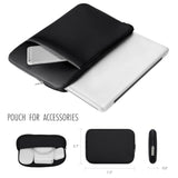 Rainyear 16 Inch Laptop Sleeve Soft Case With Front Pocket & Accessories Pouch,Specially Compatible With 16" Macbook M1 M2 M3 M4 A2141 A2485 A2780 A2991 A3403 A3186 (Black,Upgraded Version)