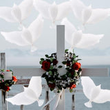 12Pcs 36-Inch White Dove Balloons for Wedding, Memorial, and Party Decor