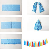 20Pcs Carnival Circus Tassels Garland Tissue Paper Tassel Banner For C