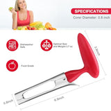 Premium Apple Corer Tool - Easy To Use And Clean - Sturdy Apple Core Remover With Sharp Serrated Blades - Stainless Steel Corers For Apple And Pear - Core Fruits With Ease(Red)