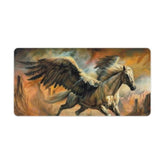 Fantasy Horse Large Mouse Pad Gaming Pegasus Horse Mousepad Vintage Animals Horse Desk Mat Keyboard Computer Pad Office Desk Organizers And Accessories 23.6 X 11.8 Inch