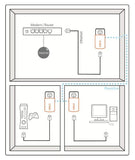 Readynet E200 E200K 200Mbps Plc Ethernet Over Power Plug & Play Network Adapter, Ideal For Smart Tv And Gaming (2 Units)