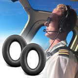 Replacement Ear Pads for Bose A20/Aviation Headset X (A10) Headset, EarPads Cushions with Soft Protein Leather, High-Density Noise Isolation Foam -