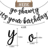 Go Sha It'S Your Birthday Banner, Hip Hop Birthday Party Decorations Supplies, Rap Theme Bday Bunting Sign, Pre-Strung, Photo Props (Black)