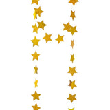 Gold Glitte Star Garland Reflective Paper Party Streamers Twinkle Star Banner Backdrop For Wedding Baby Shower Nursery Graduation Party Decoration Supplies, 3" In Diameter, 20 Feet In Total
