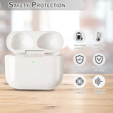 Wirelss Charging Case Compatible With Airpod 3, Replacement 3Rd Generation Charger Case With Bluetooth Pairing Sync Button (Beige White)