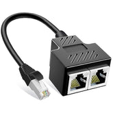 Ethernet Splitter 1 To 2 Rj45 Network Male To Female Adapter, Suitable Super C