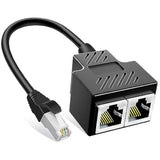 Ethernet Splitter 1 To 2 Rj45 Network Male To Female Adapter, Suitable Super C