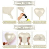 12pcs Cream Heart Balloons for Bridal, Wedding, Gender Reveal & Party Decor