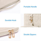 MOSISO 15-16 inch Laptop Sleeve Compatible with MacBook Pro 16 inch M4 M3 M2 M1, 15.6 inch Carrying Case Petal Quilted Bag with Horizontal&Vertical Pockets&Small Case&Handle&Belt, Sand