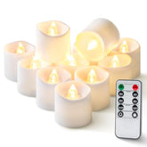 12Pack 400+Hour Remote Control Flameless Candles, 2/4/6/8H Timer Led Votive Candles, Battery Operated Tea Lights For Wedding Table Centerpiece, Holidays, Halloween Pumpkins, Christmas Decor