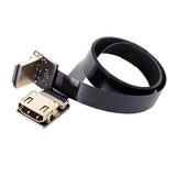 Cyfpv Up Angled 90 Degree Hdmi Male To Female Fpc Flat Cable For Hdtv Multicop