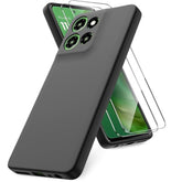 Case For Motorola Moto G Power 5G 2025, 2 Pack Tempered Glass Screen Protectors, Soft Tpu Silicone Shockproof Case-Black