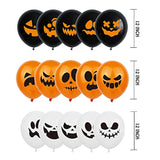 60Pcs Halloween Balloons - 12" Latex Pumpkins & Ghost Faces, 15 Styles for Party Decor