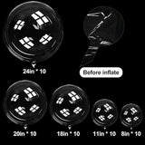 Bobo Balloons Kit 50Pcs - Arch Kit, Clear Decor For Birthdays, Weddings, Baby Showers, Durable Tpu - Party Decorations, Bulk Set (8/11/18/20/24-Inch)