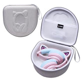 Kids Headphones Case Compatible With Iclever Bth13 / Hs01 / Hs20 And Riwbox Ct-7 / Ct-7S / Cf9 And Onitoo B90 Cat Ear Kids Headphones, Khaki (Case Only)