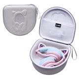 Kids Headphones Case Compatible With Iclever Bth13 / Hs01 / Hs20 And Riwbox Ct-7 / Ct-7S / Cf9 And Onitoo B90 Cat Ear Kids Headphones, Khaki (Case Only)
