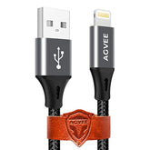 2 Pack 15Ft Extra Long Charger For Iphone, Braided Lightning Cable, Heavy Duty Fast Charging Cord, End Tip Unbreakable For Iphone 11 Pro Max X Xs Xr, 10 8 7 6 6S, Case Friendly, Dark Gray