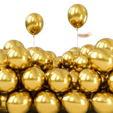 50-Pc Metallic Gold Mini Latex Balloons 5-Inch for Party and Celebration Decor