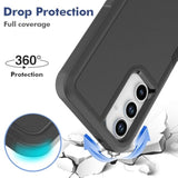 Samsung Galaxy A35 5G Dual Layer Protective Heavy Duty Cell Phone Case with Screen Protector - Military Grade Bumper Tough - Black