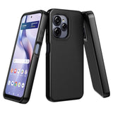 For Blu View Speed Ultra 5G Case With Screen Protector,Slim Lightweight Dual Layer Heavy Duty Protection Rugged Military Grade Shockproof Protective Phone Case For Blu Speed Ultra B1660V Black