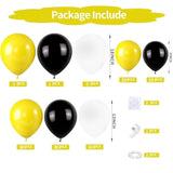 Black And Yellow Balloon Garland Arch Kit,120Pcs Black And Yellow Balloon Garland Different Sizes For Birthday Baby Shower Graduation Bee Themed Party Decoration