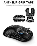 Dragonfly F1 Moba Wireless Gaming Mouse, 55G Ultralight, Paw3395 26K Dpi Optical Sensor, Optimized Tactile Click Feel, Anti-Slip Silver Coating Grip, 4000Hz Polling Supported, Esports Mouse, Black