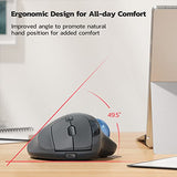 M501 Wireless Trackball Mouse, Rechargeable Ergonomic, Easy Thumb Control, Precise & Smooth Tracking, 3 Device Connection (Bluetooth Or Usb Receiver), Compatible For Pc, Laptop, Mac, Windows.