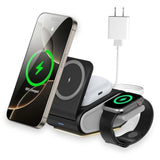 4 In 1 Wireless Charger For Iphone, Mag-Safe Charger For Iphone 16/15/14 Series, Airpods Pro 2, Iwatch Series 10/9/8/7, Foldable Charging Station For Apple Multiple Devices