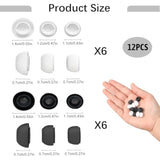 12 Pcs Earbud Tips For Galaxy Buds 3 Pro, 6 Pairs(S, M, L) Silicone Replacement Eartips With Dust Shield, Comfort Noise Canceling Memory Foam Ear Replacement Tip Perfect For Ommuting, Relaxing