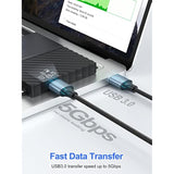 Usb 3.0 Cable 1Ft 2-Pack, Short Usb A Male To Male Cord Double Sided Cable Compatible With Hard Drive, Laptop Cooler, Dvd Player And More