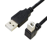 Usb Printer Cable, 3.3Ft Usb Type A To Type B Cable, Usb 2.0 A Male To B Male 90 Degree Printer Cord For Hp, Canon, Dell, Epson, Lexmark And More Printers(1M) (Down)