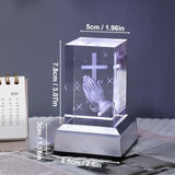 Jesus Cross Figurine, Cross Night Light, Christian Praying Gifts Lamp, Baptism Gifts For Boys Girls Women Unique, Christmas Birthday Gifts