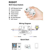 16A Basic Wireless Smart Switchwi-Fi Light Switch Compatible With Alexa & Google Home & Smartthings,Fcc Certified,No Hub Required Support Diy Module (2 Pcs)