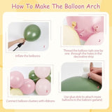 Pastel Balloon Arch Kit: Pink, Yellow, Sage Green Party Decor