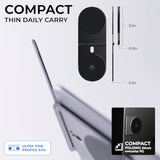 Edge Pro Core - Magnetic Mount Phone Holder Stand For Computers And Tablets | Secure Metal Plate Adhesive Or Standalone Mode Compatible With Magsafe, Qi, And Non-Magsafe Devices, Black