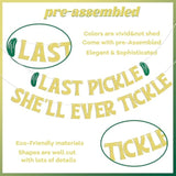 Last Pickle She'Ll Ever Tickle Banner - She Found Her Match Sign, Funny Pickle Wedding Bridal Shower Bachelorette Party Decorations Gold Glitter