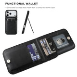 Compatible With Iphone 17 Pro Max Case Wallet With Credit Card Holder, Flip Premium Leather Magnetic Clasp Kickstand Heavy Duty Protective Cover For Iphone 17 Pro Max 6.9 Inch (Black)