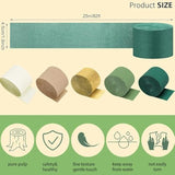 5 Rolls Sage Green Crepe Paper Streamers Wedding Birthday Party Decor