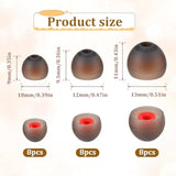 24Pcs Silicone Ear Bud Replacement Replacement Earbud Tips Ear Bud Rubber Tips Ear Cushion Earbud Covers For Earphone Inner Holes, 4.5Mm To 6Mm,3 Sizes