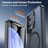 For Samsung Galaxy S25 Case With Stand, Galaxy S25 Case With Screen Protector Compatible With Magsafe, Shockproof Slim Protective S25/S24 Cases With Kickstand & Holder, Black