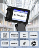 Handheld Inkjet Printer, Batch Code Printer For Qrcode Time Picture Number, Small Date Printer With 42Ml Fast Drying Ink Cartridge For Many Materials Inkjet Coder Print Height 0.08-0.5Inch