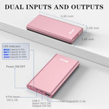 Portable Charger 12,000Mah 5V/3A Fast Charging Power Bank, Dural Input & Output Ports (Usb-C In & Out) Portable Phone Charger For Iphone 15/14/13/12 Series Samsung Galxy Android Ipad Etc- Pink