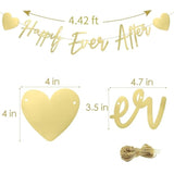Pre-Strung Happily Ever After Gold Banner Bridal Shower Wedding Decor
