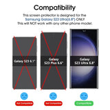 amFilm 2+2 Screen Protector Compatible with Samsung Galaxy S23 Ultra Tempered Glass and Camera Lens Protector 5G 6.8 inch, Fingerprint Sensor Compatible, UV Gel Adhesive Installation(2 Pack)