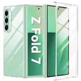Clear Case For Samsung Galaxy Z Fold 7 With Screen Protector ?Camera Cover,Slim Hard Phone Case Anti Yellowing Anti-Scratches Protective Bumper Cover For Galaxy Z Fold 7 2025,Transparent
