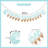 Surf Happy Birthday Banner - Surf 1St Birthday Decorations,The Big One Wave First Surfboard Banner,Beach Party Decorations (Surfbirthday)