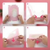 24 Pack Cookie Boxes, 8X5.3X2 Inches Valentine'S Treat Boxes With Window For Desserts, Pastries, Cakes, Muffins, Donut, Chocolate, Strawberry And Valentine'S Day (White Love)