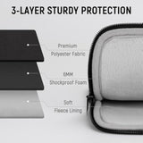 14 Inch Laptop Sleeve Case Durable Protective Cover Slim Padded Laptop Case With Front Pocket Compatible With 2025-2023 15.3” Macbook Air M4 M3 M2 14” Hp, Dell, Lenovo, Acer, Asus, Black